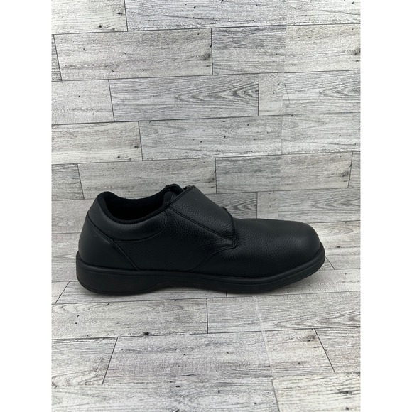Orthofeet 510‎ Mens Black Leather Wide 2E Strap Shoes Size 10.5 main image 9